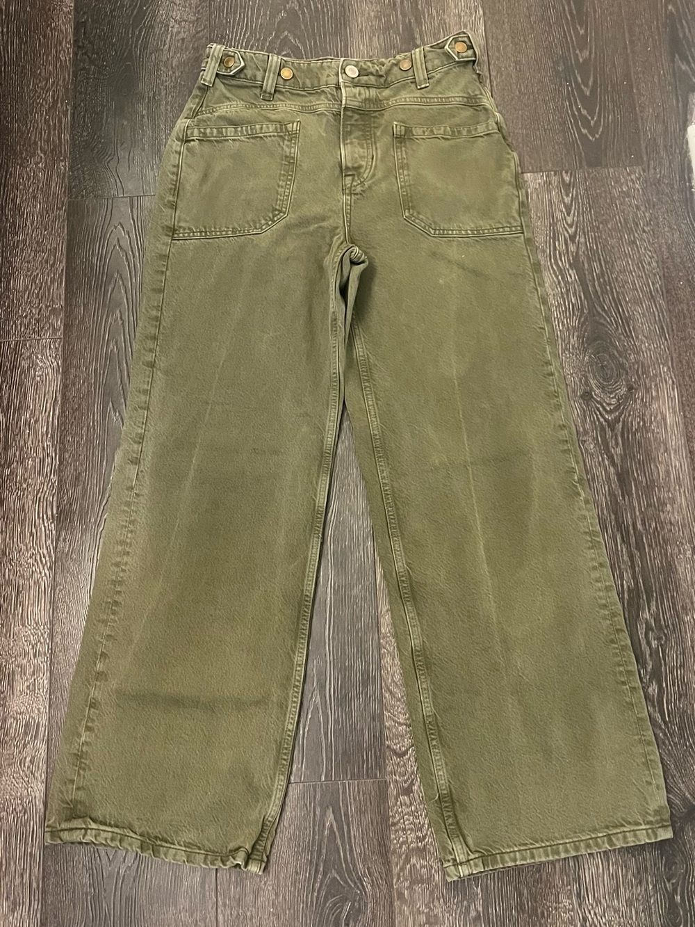 We The Free Olive Wide Leg Corduroy Pants